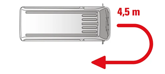 Isuzu Traga blind van radius putar